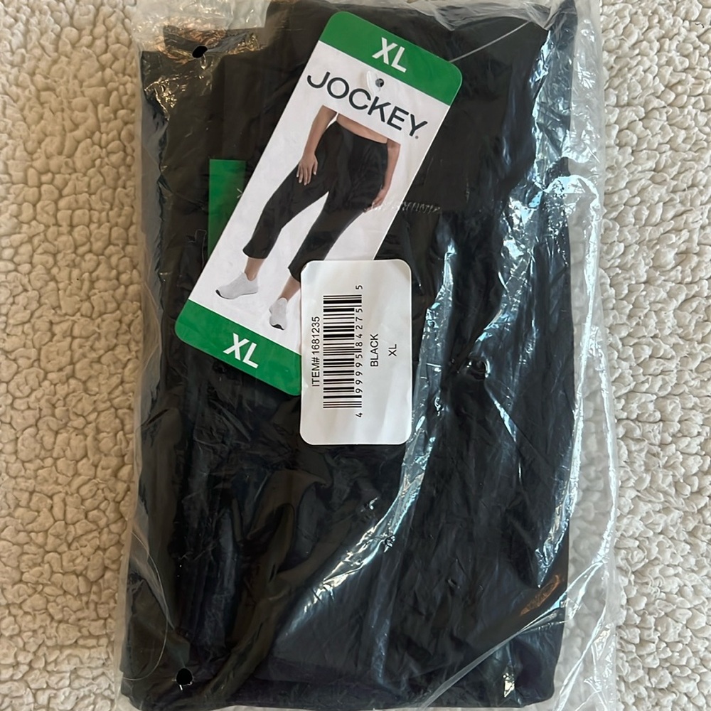 Jockey cropped slit flared pant black XL